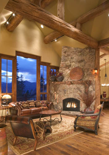 A hybrid log home built using dead standing timber promotes a healthy environment