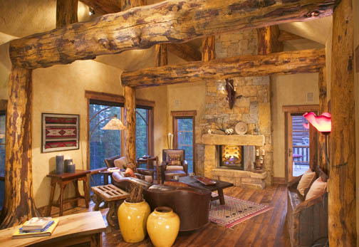 A rustic hybrid log house