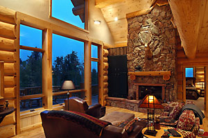 custom designed handcrafted log home