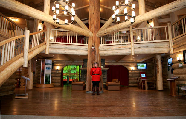 The Spirit Log at the center of BC  Canada Place is a rescued 238 year old cedar log